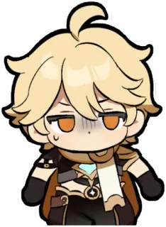 ๐ 3b6e51d9 Aether Genshin Impact Aether, Genshin Impact, chibi, anime, video game character telegram sticker