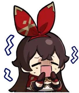 ๐ฉ 438ffe87 Amber Genshin Impact amber, genshin impact, anime, sticker, confused, exclamation marks telegram sticker