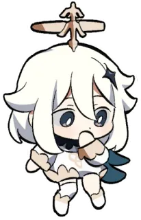 โ 7c9d96de Paimon Genshin Impact anime, video game, character, paimon, genshin impact telegram sticker