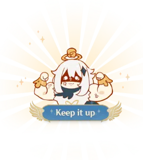 ๐ช bd26da31 Paimon Genshin Impact Keep it up video game, anime, character, genshin impact, paimon, encouragement telegram sticker