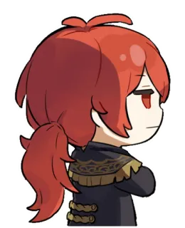 ๐ฌ d1b0a3ec Diluc Genshin Impact anime, video game, red hair, chibi, Diluc, Genshin Impact, character telegram sticker