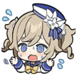๐ฉ ef71b072 Barbara Genshin Impact anime, genshin impact, barbara, video game, chibi telegram sticker
