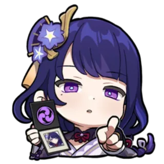 ⚡️ 2f2f4d42 Raiden Shogun Genshin Impact 动漫, 游戏, 雷电将军, 原神, 雷 telegram sticker