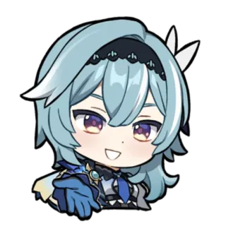❄️ 33b97ccb Eula Genshin Impact 动漫, 优菈, 原神, 游戏, 角色 telegram sticker