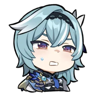 😒 79bf813c Eula Genshin Impact 动漫, Q版, 游戏, 优菈, 原神 telegram sticker