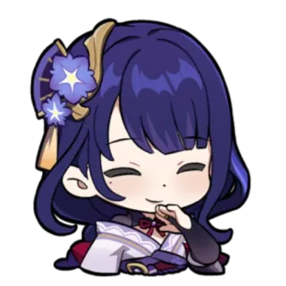 ☺️ b31e5631 Raiden Shogun Genshin Impact 动漫, 原神, 雷电将军, 游戏, 角色, 可爱 telegram sticker