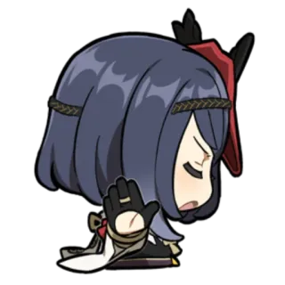 ⛔️ b434018d 动漫, 女孩, 停止, 手, 不同意, 拒绝 telegram sticker