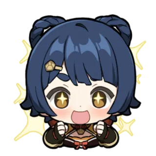 😄 f2394cf7 Xiangling Genshin Impact 原神, 香菱, 动漫, 游戏, 可爱 telegram sticker