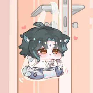 🎐 47263a72 Xiao Genshin Impact 动漫, Q版, 可爱, 游戏, 原神, 魈 telegram sticker