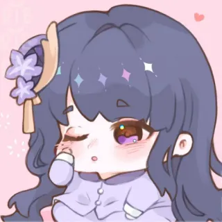 🍥 bdd7291b Raiden Shogun Genshin Impact 动漫, Q版, 可爱, 电子游戏, 粉丝作品, 原神, 雷电将军 telegram sticker