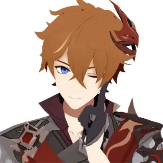 😏 b088f9bf Tartaglia Genshin Impact Anime, Spel, Personage, Genshin Impact, Tartaglia, Childe, Knipoog telegram sticker