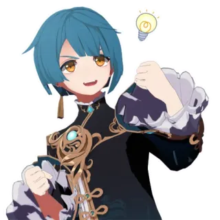 🤩 c1e01a49 Xingqiu Genshin Impact Anime, Videogame, Xingqiu, Genshin Impact, Personage, Hydro, Idee telegram sticker