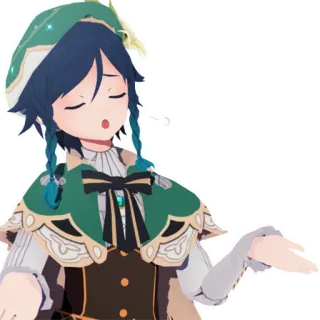 🙃 e963660d Venti Genshin Impact venti, genshin impact, anime, videogame, personage, bard telegram sticker