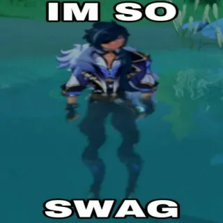 😜 cf65c742 Kaeya Genshin Impact IM SO SWAG 凯亚, 原神, 酷, 游戏角色 telegram sticker