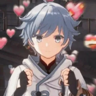 💖 e02323f6 Chongyun Genshin Impact 动漫, 游戏, 爱心, 可爱, 重云 telegram sticker