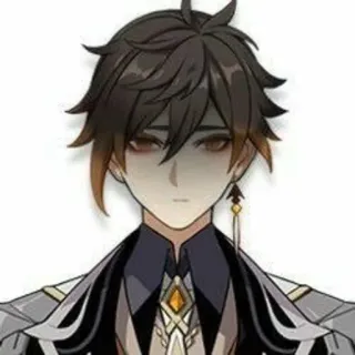 😕 7fe341e3 Zhongli Genshin Impact zhongli, genshin impact, anime, videogioco, geo archon, rex lapis telegram sticker