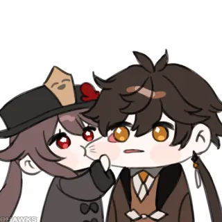 💠 83dbdc1c Hu Tao @HAWKS อนิเมะ, สติกเกอร์, ตัวละคร, แฟนอาร์ต telegram sticker