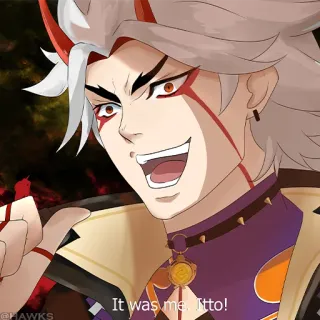 💠 90cf8de8 Arataki Itto Genshin Impact It was me, Itto! อนิเมะ, เกม, ตัวละคร, อาราตากิ อิตโตะ, เก็นชิน อิมแพ็ค telegram sticker