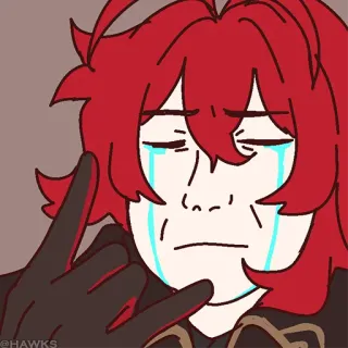 💠 db408ed8 ร้องไห้, นิ้วกลาง, การ์ตูน, อนิเมะ, อารมณ์, เศร้า telegram sticker