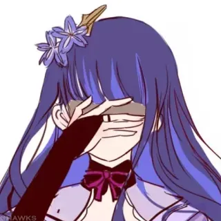 💠 fc8ff545 Raiden Shogun Genshin Impact อนิเมะ, ผู้หญิง, การ์ตูน, ผมสีม่วง, ไรเดนโชกุน, เก็นชินอิมแพกต์ telegram sticker