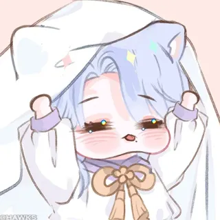 💠 188249e6 @HAWKS mignon, animé, kawaii, chibi, fanart, illustration, personnage telegram sticker