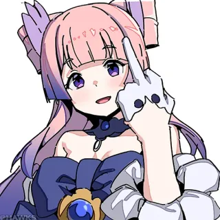 💠 2185d243 Anime, Fille, Doigt d'honneur, Offensant, Dessin animé telegram sticker