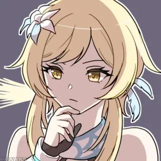 💠 455569b7 @HAWKS Anime, Dessin animé, Blonde, Pensif telegram sticker