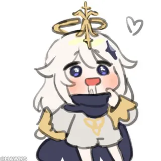 💠 45ae203f Paimon Genshin Impact Animé, Jeu vidéo, Mignon, Kawaii, Paimon, Genshin Impact telegram sticker