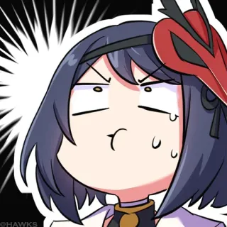 💠 aac5e7d9 Anime, Manga, Cartoon, Tête drôle, Expression, Émotionnel telegram sticker