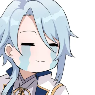 💠 f0116385 animé, pleurer, triste, personnage, autocollant telegram sticker