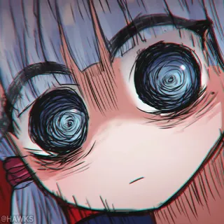 💠 18eb9bdf @HAWKS 动漫, 卡通, 表情包, 震惊, 眼睛, 螺旋眼, 难以置信 telegram sticker