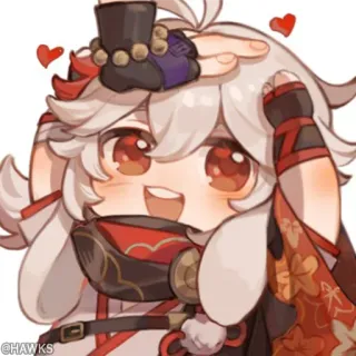 💠 8f3033d9 @HAWKS 动漫, Q版, 可爱, 爱心, 同人 telegram sticker