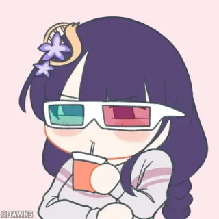 💠 9f04ecbc @HAWKS 动漫, 卡通, 角色, 贴纸, 眼镜, 可爱 telegram sticker