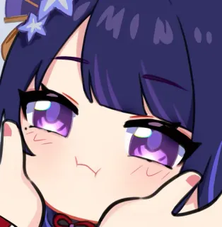 💠 a8e93861 Raiden Shogun Genshin Impact 动漫, 卡通, 可爱, 游戏, 原神, 雷电将军 telegram sticker