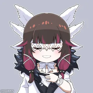 💠 aaf1ef08 @HAWKS 动漫, Q版, 可爱, 插画, 艺术作品, 卡通 telegram sticker