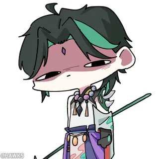 💠 c93785a7 Xiao Genshin Impact @HAWKS 动漫, 游戏, 原神, 魈, 贴纸 telegram sticker