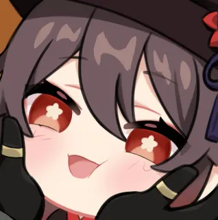 💠 e641d2f0 Hu Tao Genshin Impact 动漫, 电子游戏, 原神, 胡桃, 可爱, 角色 telegram sticker