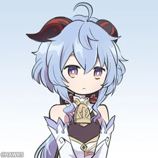 💠 f63359a7 Ganyu Genshin Impact 动漫, Q版, 可爱, 甘雨, 原神, 游戏 telegram sticker