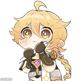 💠 f6b9a93b Aether Genshin Impact 空 (Aether), 原神, 游戏角色, Q版, 可爱, 动漫 telegram sticker