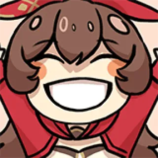 😁 2a300854 Amber Genshin Impact bernstein, genshin impact, anime, videospiel, süß, kawaii telegram sticker