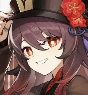 😃 0682db15 Hu Tao Genshin Impact 胡桃, 原神, 动漫, 游戏角色, 可爱, 老婆 telegram sticker