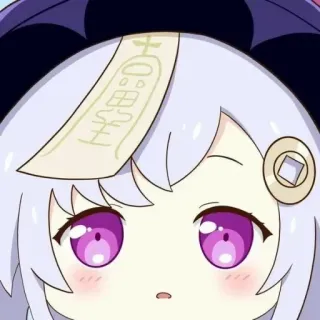 😨 24962729 Qiqi Genshin Impact 动漫, 游戏, 原神, 七七, 可爱 telegram sticker