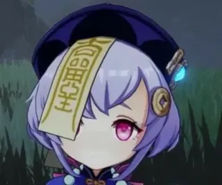 😐 6a4dd579 Qiqi Genshin Impact 动漫, 七七, 原神, 电子游戏, 角色 telegram sticker