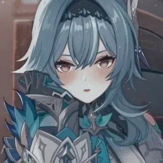 🙂 6a9ec70e Eula Genshin Impact 动漫, 电子游戏, 角色, 老婆, 优菈, 原神 telegram sticker