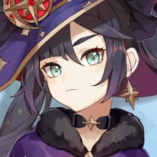 😕 d7d40f66 Mona Genshin Impact 莫娜, 原神, 动漫, 游戏, 角色, 法师 telegram sticker