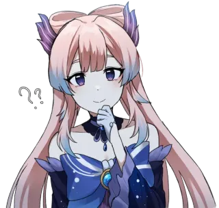 ❓ 14eeb2b1 Sangonomiya Kokomi Genshin Impact anime, game, karakter, kokomi, imut whatsapp sticker