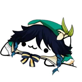 🥰 43c52910 Venti Genshin Impact Anime, Game, Venti, Genshin Impact, Karakter, Lucu whatsapp sticker