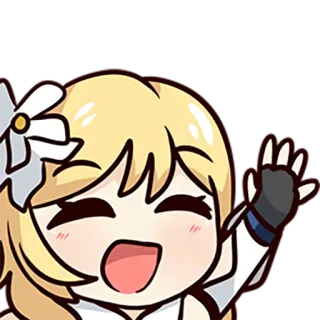 👋 1663f630 Anime, Cartone animato, Ragazza, Felice, Che saluta, Carino/a telegram sticker