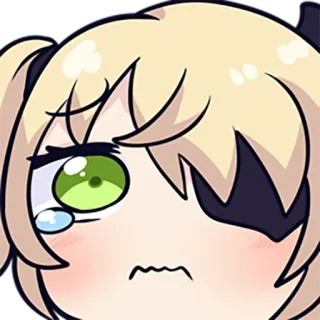 😢 22d917ff Fischl Genshin Impact Anime, Triste, Lacrimoso, Piangere, Fischl, Genshin Impact telegram sticker