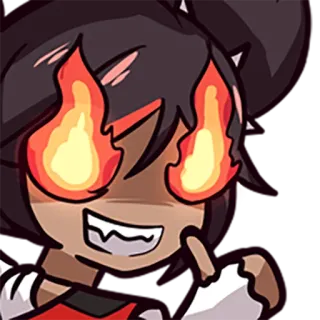 👍 376a2634 Anime, Cartone animato, Ragazza, Arrabbiata, Occhi di fuoco telegram sticker